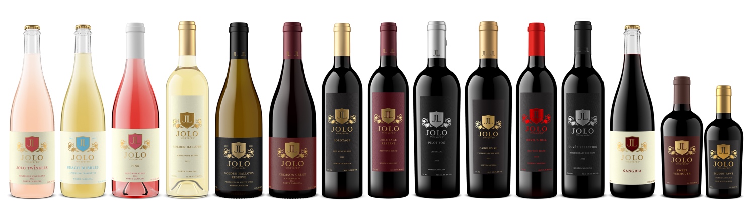 The selection of JOLO wines